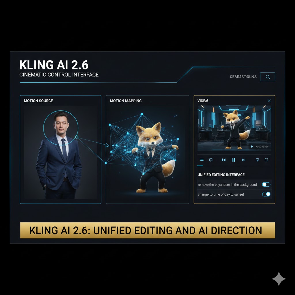 Kling AI 2.6 Motion Control Interface